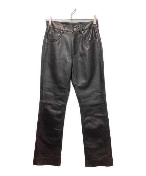 GOLDEN GOOSE（ゴールデングース）GOLDEN GOOSE (ゴールデングース) レザーパンツ ブラック サイズ:38の古着・服飾アイテム