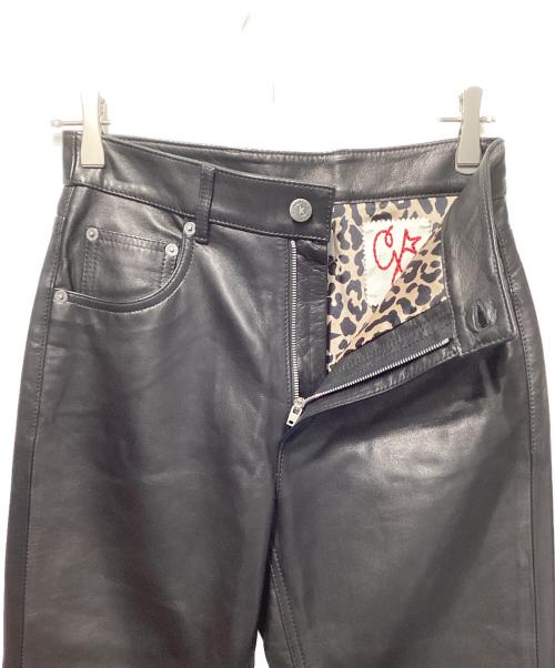 GOLDEN GOOSE（ゴールデングース）GOLDEN GOOSE (ゴールデングース) レザーパンツ ブラック サイズ:38の古着・服飾アイテム