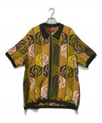 SUPREMEシュプリーム）の古着「Abstract Textured Zip UP」｜ピンク×イエロー