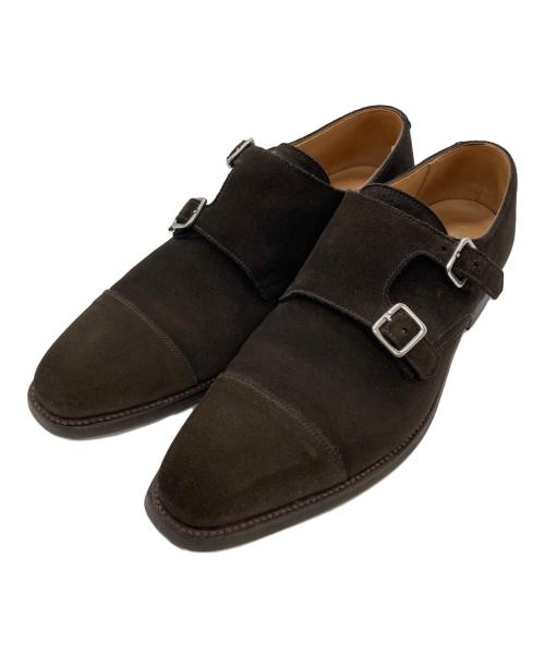 Crockett & Jones（クロケット＆ジョーンズ）Crockett & Jones (クロケット＆ジョーンズ) ダブルモンクスエードシューズ ブラウン サイズ:6 Eの古着・服飾アイテム