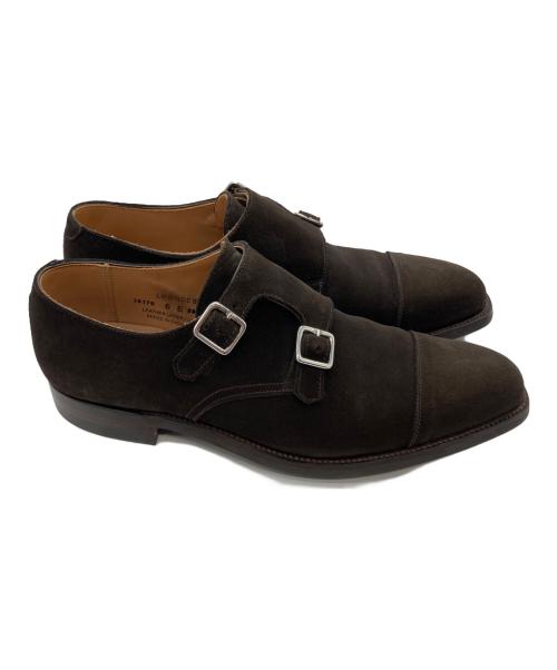 Crockett & Jones（クロケット＆ジョーンズ）Crockett & Jones (クロケット＆ジョーンズ) ダブルモンクスエードシューズ ブラウン サイズ:6 Eの古着・服飾アイテム