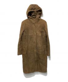 LOEWE（ロエベ）の古着「フード付ムートンコート」｜ブラウン