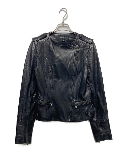 EPOCA（エポカ）EPOCA (エポカ) ライダースジャケット ブラック サイズ:40の古着・服飾アイテム