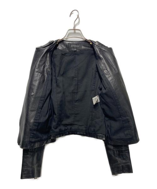 EPOCA（エポカ）EPOCA (エポカ) ライダースジャケット ブラック サイズ:40の古着・服飾アイテム