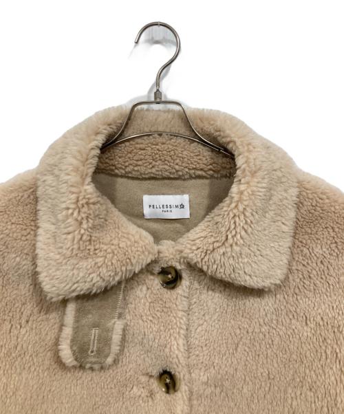 PELLESSIMO（ペレッシモ）PELLESSIMO (ペレッシモ) ボアジャケット ベージュ サイズ:Mの古着・服飾アイテム