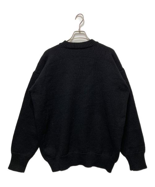 AURALEE（オーラリー）AURALEE (オーラリー) FELT WOOL YARN KNIT V-NECK P/O ブラック サイズ:5の古着・服飾アイテム