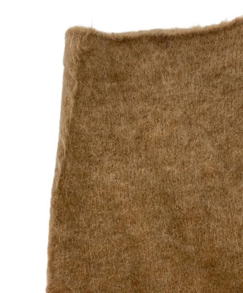 UNFIL（アンフィル）unfil (アンフィル) ストレッチスーパーキッドモヘア ボタンレスカーディガン ブラウン サイズ:5の古着・服飾アイテム