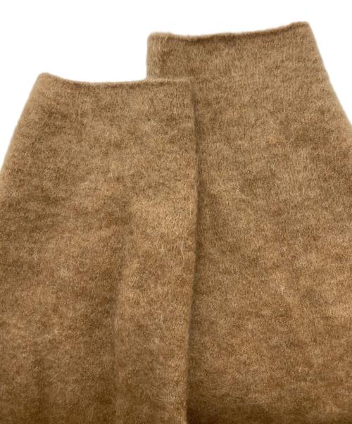 UNFIL（アンフィル）unfil (アンフィル) ストレッチスーパーキッドモヘア ボタンレスカーディガン ブラウン サイズ:5の古着・服飾アイテム