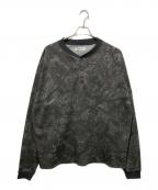 EVISENエビセン）の古着「SUSHI CAMO HENLEY NECK THERMAL」｜チャコールグレー