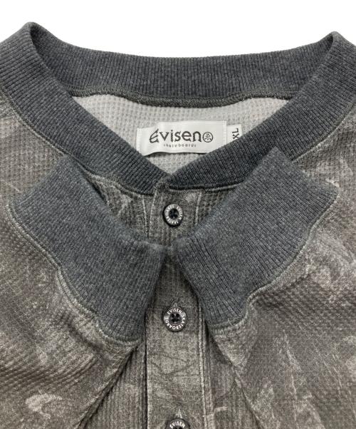EVISEN（エビセン）EVISEN (エビセン) SUSHI CAMO HENLEY NECK THERMAL チャコールグレー サイズ:XLの古着・服飾アイテム