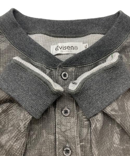 EVISEN（エビセン）EVISEN (エビセン) SUSHI CAMO HENLEY NECK THERMAL チャコールグレー サイズ:XLの古着・服飾アイテム