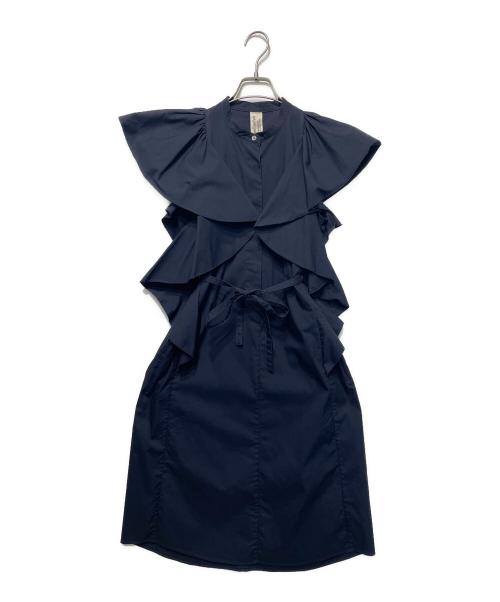 support surface（サポートサーフェス）support surface (サポートサーフェス) レイヤード風のシャツワンピース ネイビー サイズ:2の古着・服飾アイテム