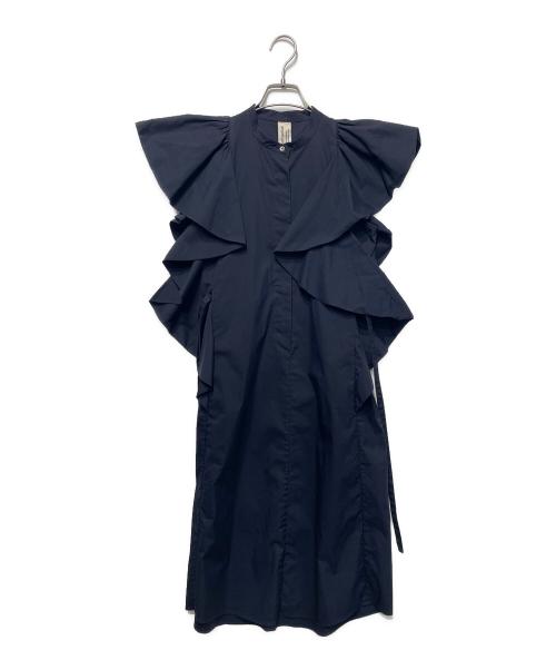 support surface（サポートサーフェス）support surface (サポートサーフェス) レイヤード風のシャツワンピース ネイビー サイズ:2の古着・服飾アイテム