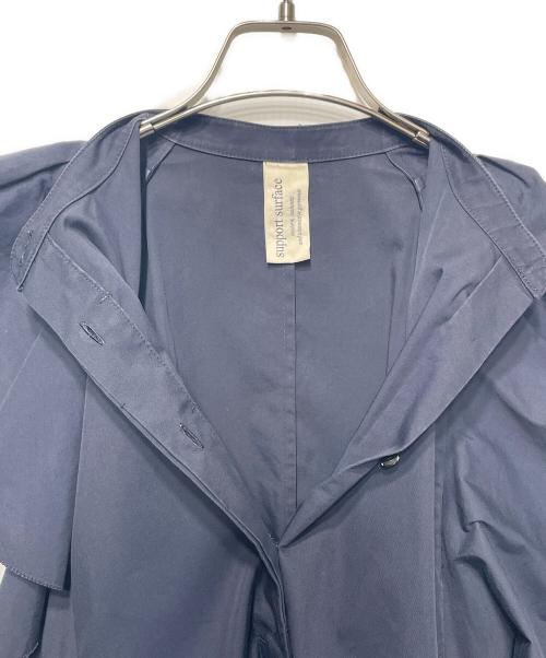 support surface（サポートサーフェス）support surface (サポートサーフェス) レイヤード風のシャツワンピース ネイビー サイズ:2の古着・服飾アイテム
