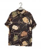 Sun Surfサンサーフ）の古着「壁縮緬レーヨンアロハシャツ」｜ブラウン