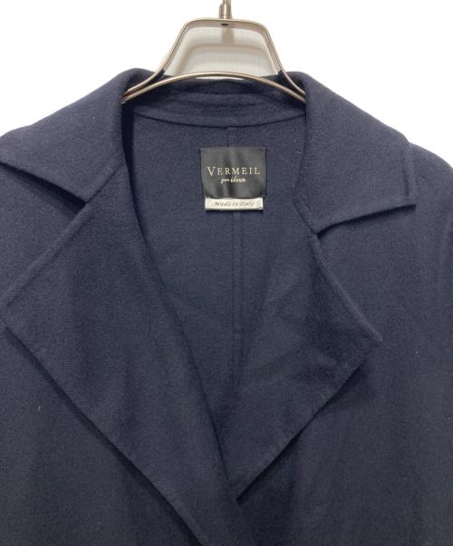 VERMEIL par iena（ヴェルメイユ パー イエナ）VERMEIL par iena (ヴェルメイユ パー イエナ) ウールロングコート ネイビー サイズ:Ｓの古着・服飾アイテム
