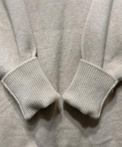 HERILL（ヘリル）HERILL (ヘリル) CASHMERE GOLDENCASH CREW ベージュ サイズ:2の古着・服飾アイテム
