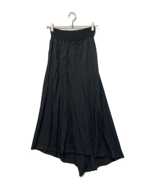 yohji yamamoto+noir（ヨウジヤマモトプリュスノアール）yohji yamamoto+noir (ヨウジヤマモトプリュスノアール) シルクラップスカート ブラック サイズ:3の古着・服飾アイテム