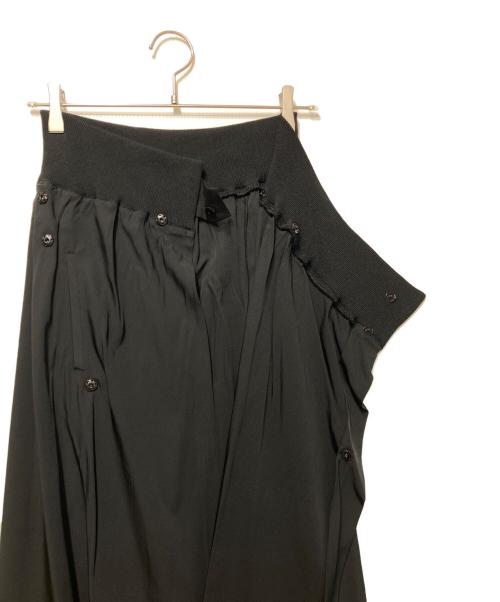yohji yamamoto+noir（ヨウジヤマモトプリュスノアール）yohji yamamoto+noir (ヨウジヤマモトプリュスノアール) シルクラップスカート ブラック サイズ:3の古着・服飾アイテム
