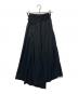 yohji yamamoto+noir（ヨウジヤマモトプリュスノアール）の古着「シルクラップスカート」｜ブラック