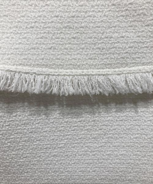 Noble（ノーブル）Noble (ノーブル) ファンシーツイードケープカラーブラウス ホワイト サイズ:なしの古着・服飾アイテム