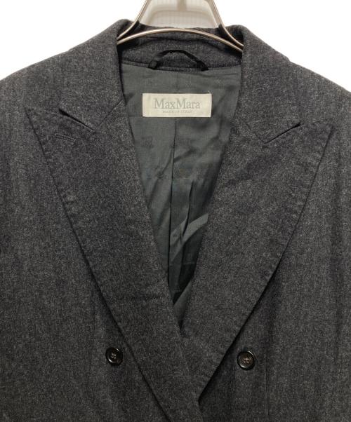 MaxMara（マックスマーラ）MaxMara (マックスマーラ) ウールカシミヤダブルジャケット グレー サイズ:40の古着・服飾アイテム
