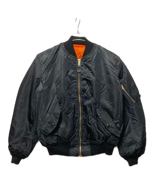 USAF（ユーエスエーエフ）USAF (ユーエスエーエフ) フライトジャケット ブラック サイズ:LARGE LONGの古着・服飾アイテム