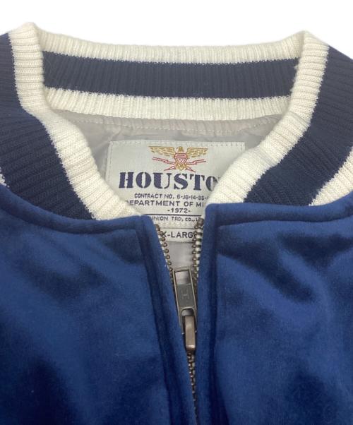 HOUSTON（ヒューストン）HOUSTON (ヒューストン) 別珍スカジャン ブルー サイズ:XLの古着・服飾アイテム