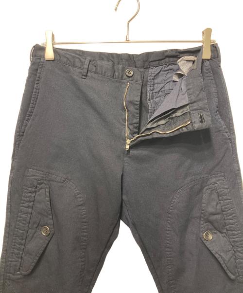 COMME des GARCONS HOMME（コムデギャルソン オム）COMME des GARCONS HOMME (コムデギャルソン オム) ポリエステル縮絨フラップポケットデザインパンツ ネイビー サイズ:ｓの古着・服飾アイテム