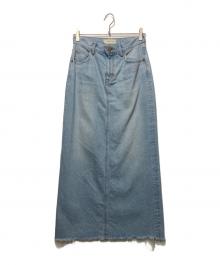 BLACK by moussy（ブラックバイマウジー）の古着「low rise straight skirt」｜インディゴ