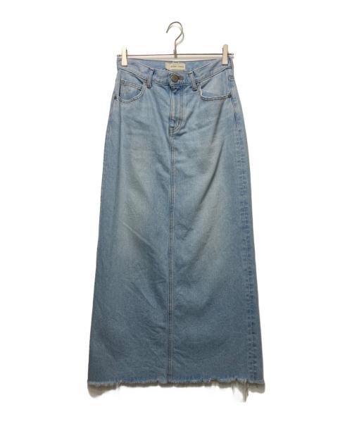 BLACK by moussy（ブラックバイマウジー）BLACK by moussy (ブラックバイマウジー) low rise straight skirt インディゴの古着・服飾アイテム