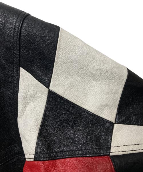 BURK`S BAY（バークズ ベイ）BURK`S BAY (バークズ ベイ) チェッカーフラッグレーシングジャケット ブラック サイズ:Lの古着・服飾アイテム