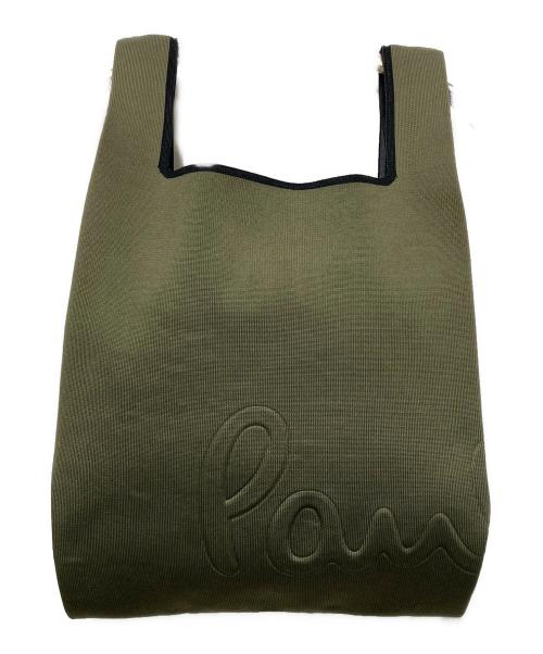 PAUL SMITH（ポールスミス）PAUL SMITH (ポールスミス) グラフィックニット トートバッグ カーキの古着・服飾アイテム