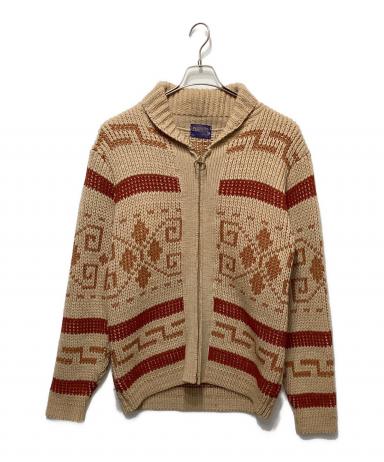 70s Pendleton ネイティブ カウチン カーディガン セーター 古着 70s USA製 Pendleton 「High Grade Western Wear」 ラーメン柄