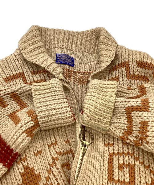 PENDLETON（ペンドルトン）PENDLETON (ペンドルトン) 70's ネイティブ柄カウチンセーター ベージュ サイズ:Mの古着・服飾アイテム