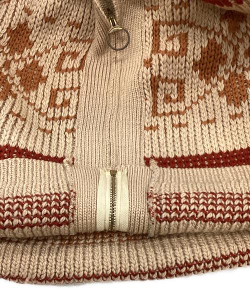 PENDLETON（ペンドルトン）PENDLETON (ペンドルトン) 70's ネイティブ柄カウチンセーター ベージュ サイズ:Mの古着・服飾アイテム