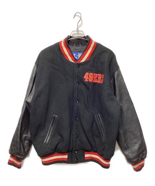 STARTER（スターター）STARTER (スターター) 90Sバーシティジャケットスタジャン ブラック サイズ:Ｌの古着・服飾アイテム