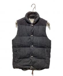 REMI RELIEF（レミレリーフ）の古着「裏地バンダナナチュラル加工ダウンベスト」｜ブラック