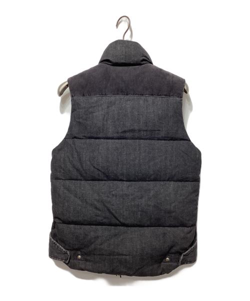 REMI RELIEF（レミレリーフ）REMI RELIEF (レミレリーフ) 裏地バンダナナチュラル加工ダウンベスト ブラック サイズ:Sの古着・服飾アイテム