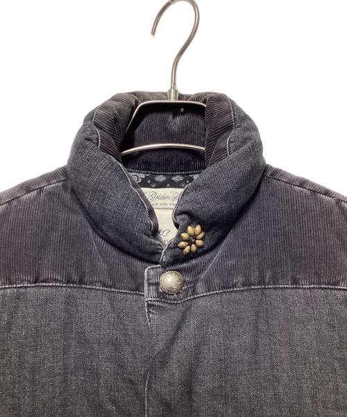 REMI RELIEF（レミレリーフ）REMI RELIEF (レミレリーフ) 裏地バンダナナチュラル加工ダウンベスト ブラック サイズ:Sの古着・服飾アイテム