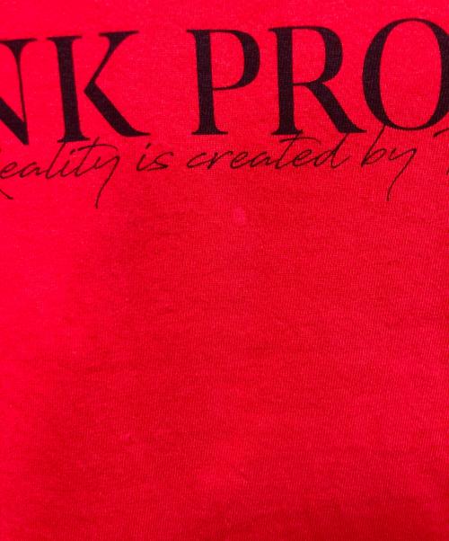 PRANK PROJECT（プランクプロジェクト）PRANK PROJECT (プランクプロジェクト) PロゴオーバーTEE レッド サイズ:FREEの古着・服飾アイテム