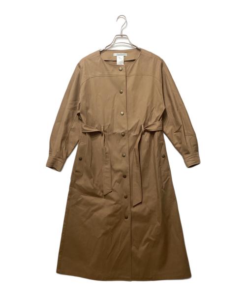 MaxMara（マックスマーラ）MaxMara (マックスマーラ) ドットボタン ドレス ブラウン サイズ:Lの古着・服飾アイテム