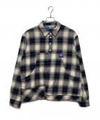 always do what you should doオールウェイズ ドゥ ワット ユー シュッド ドゥ）の古着「Issey Flannel Work Shirt」｜ベージュ×ブルー