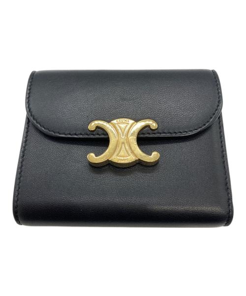 CELINE（セリーヌ）CELINE (セリーヌ) スモールフラットウォレット ブラックの古着・服飾アイテム