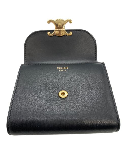 CELINE（セリーヌ）CELINE (セリーヌ) スモールフラットウォレット ブラックの古着・服飾アイテム