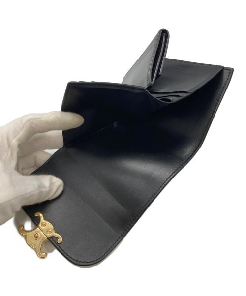 CELINE（セリーヌ）CELINE (セリーヌ) スモールフラットウォレット ブラックの古着・服飾アイテム
