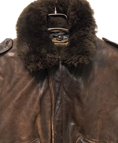 Schott（ショット）Schott (ショット) A-2 レザーフライトジャケット ブラウン サイズ:42の古着・服飾アイテム
