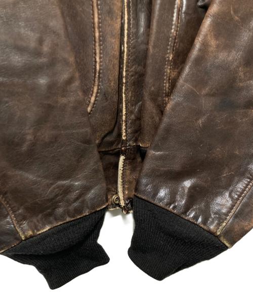 Schott（ショット）Schott (ショット) A-2 レザーフライトジャケット ブラウン サイズ:42の古着・服飾アイテム