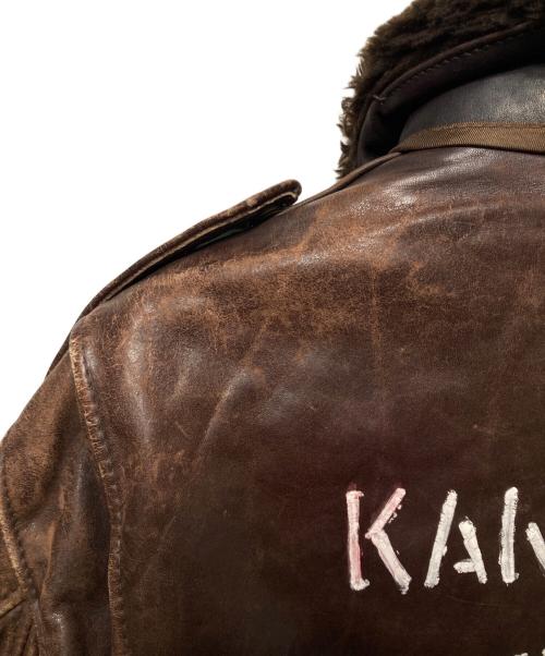 Schott（ショット）Schott (ショット) A-2 レザーフライトジャケット ブラウン サイズ:42の古着・服飾アイテム