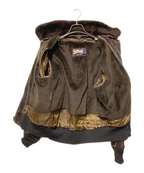 Schott（ショット）Schott (ショット) A-2 レザーフライトジャケット ブラウン サイズ:42の古着・服飾アイテム